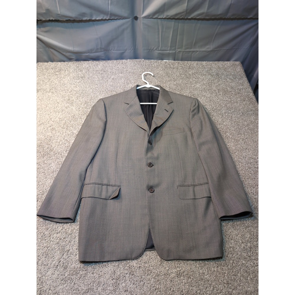CANALI Men's Blazer 100% Pure Wool Made in Italy‎ Gray Suit Jacket
